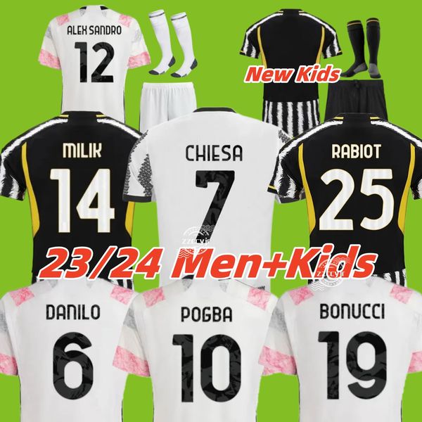 23-24 VLAHOVIC CHIESA Maglia JuVenTuS Soccer Jerseys MILIK POGBA men kids kit BONUCCI football shirts LOCATELLI KEAN RABIOT maillot de Juve