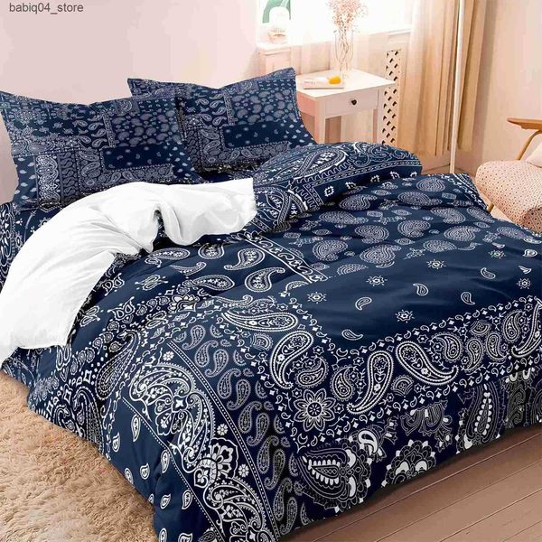 Bedding sets Bohemian Style Duvet Cover Set 3D Printed Paisley Mandala Floral Duvet Cover Set 1 Duvet Cover +1-2 cases Without Core L240910