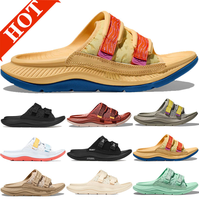 New Men Women Designer Ora Luxe Recovery slide slippers Summer Slides Sandals White Camellia Hot Sauce Impala Vibrant Orange Mens Womens Outdoor Fas