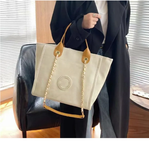 Designer bags Handbags Tote bag Gold Chain Bagss Beach Women Luxury Fashion Knitting Purse Shoulder Large capacity Canvas Shopping bag