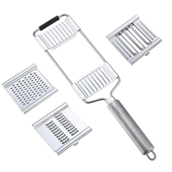 3in1 Multipurpose Vegetable Shredder Stainless Steel Cheese Grater Cutter for Carrot Cabbage Cucumber Kitchen Tool 241127