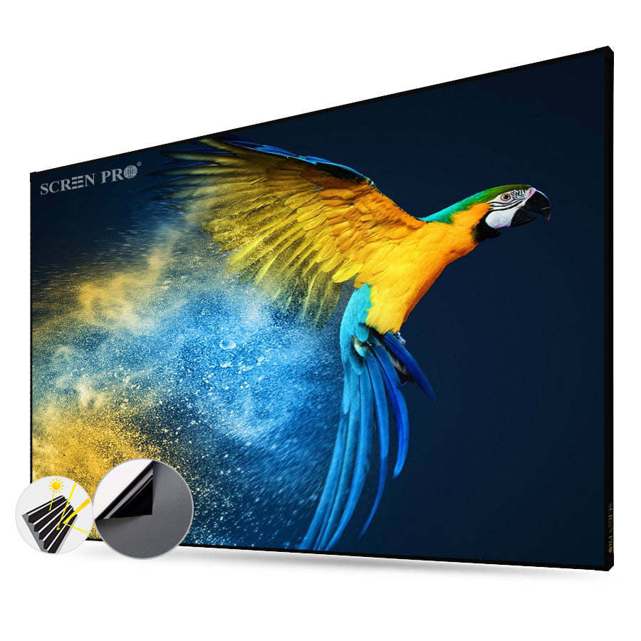 150 inch 135 inch UST ALR Fixed Frame Projection Screen 16:9 Ambient Light Rejecting Ultra Short Throw Projector Screen