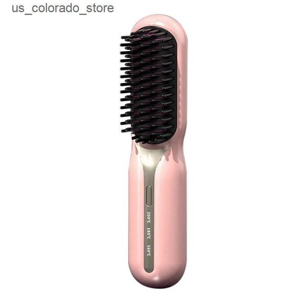 Electric Hair Brushes Cordless Hair Straightener Hot Heating Comb Professional Electric Brush For Hair Smoothing Iron Negative Ion Hair Care