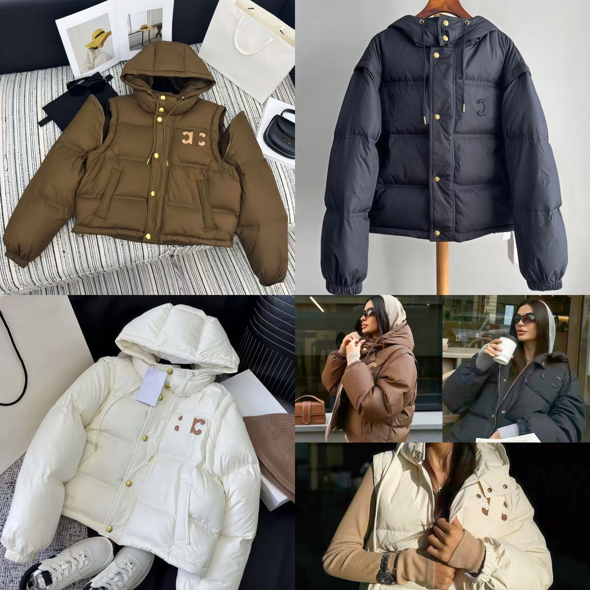 Women Designer Jackets Fashion Down Coat Womens Letter Printed Jacket with Adjustable Waist Lady Outerwear Vest Wear on Both Sides Multi Style Winte