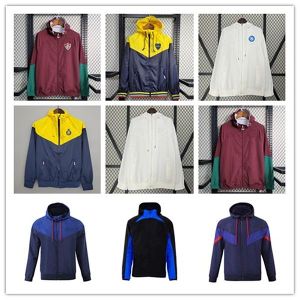 Mens 2024 2025 Football jackets Tracksuits Napoli hoodie sport windbreaker Boca Juniors running fashion multiple colour outerwear Portogallo