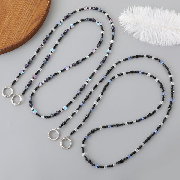 ddmygifts Instagram fashion new acrylic crystal block bead crossbody luggage chain accessories mobile phone lanyard A