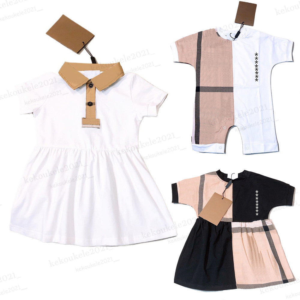 Summer Baby Girls&#039; Dresses and Rompers 100% Cotton Short Sleeve Dress Children&#039;s Infant Boys Rompers Kids Clothing