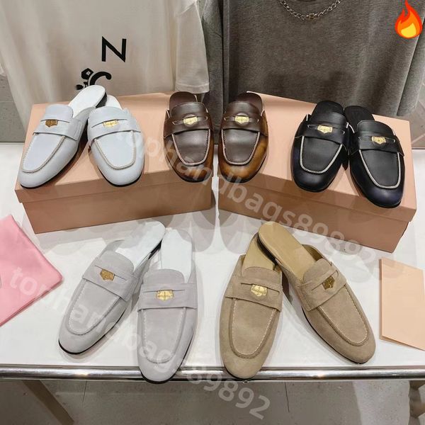 Loafers Vintage penny Designer loafers womens Dress Shoes gold coin Casual shoes Women&#039;s Luxury Shoes Black White Brown Leather Slipper