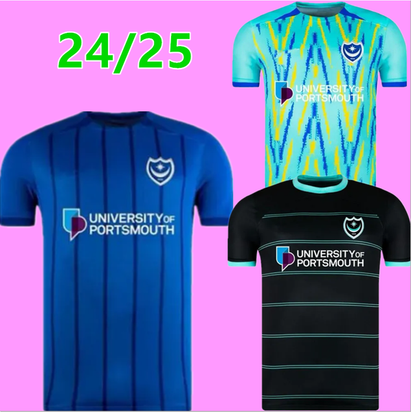 24 25 Portsmouth FC BISHOP LANE LANG POOLE MCLNTYRE Soccer Jerseys SILVERA WILLIAMS LANG MCLNTYRE BISHOP LANE POOLE Jersey Football Shirts M