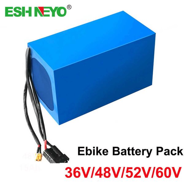 36V 48V 52V 60V 20AH Electric Bicycle Battery Pack Mountain Bike Lithium ion Batteries Akku For Ebike Moped Scooter Motor Power