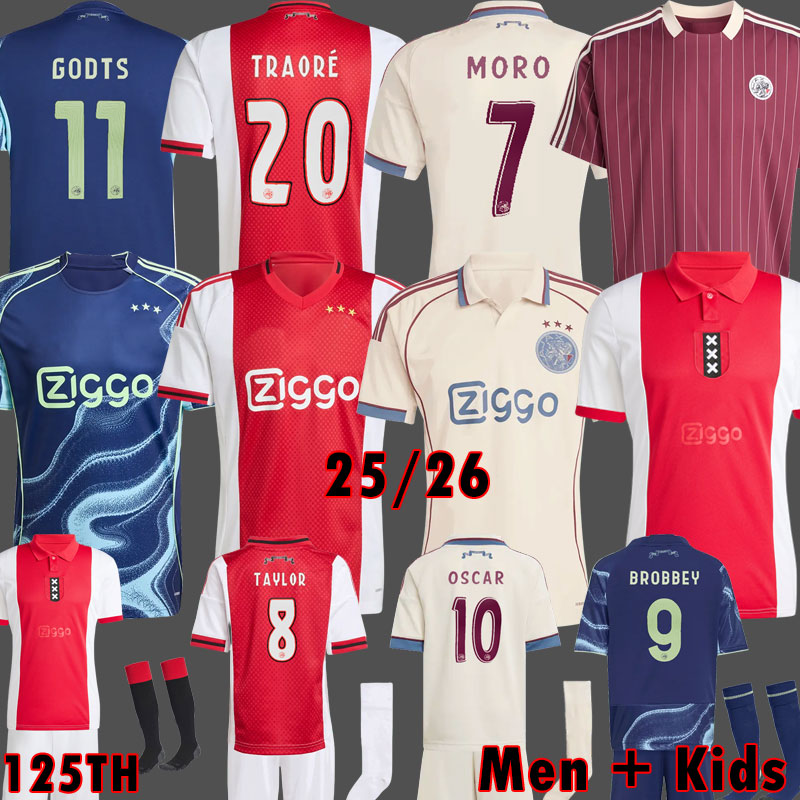 AFC 2025 125-Year Anniversary Kit Timeless 125 years Amsterdam Soccer Jersey 25 26 ajaax 2025 Retro Kits maillot Ajaox football shirts 2025 2026 Kid