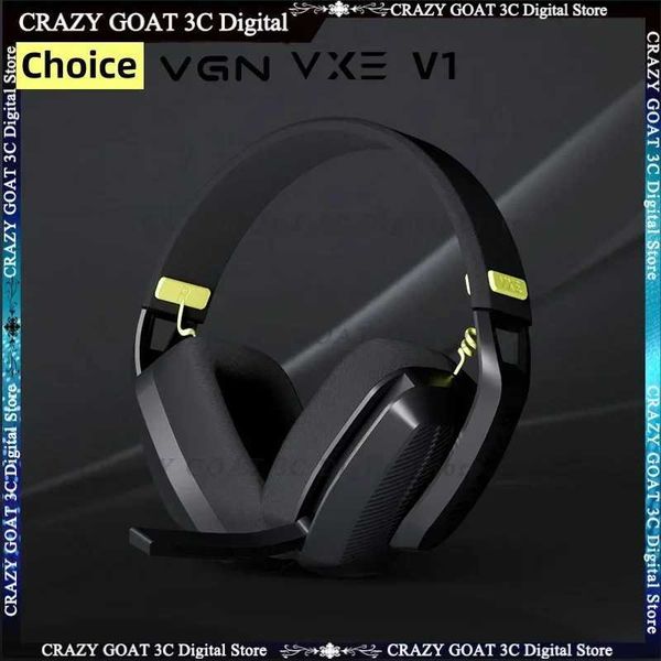 Headsets VGN VXE V1 Gaming Earphones Wireless-Bluetooth Dual Mode Lightweight Earphones with Microphone Computer Esports Earphones Gift Blac