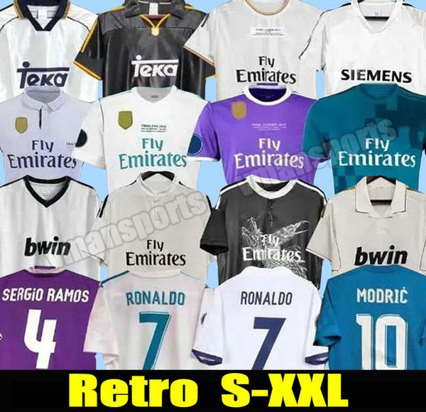 Retro Soccer Jersey long sleeve Football shirts GUTI SEEDORF CARLOS 12 13 14 15 16 17 RONALDO ZIDANE RAUL 00 01 02 03 04 05 06 07 finals KAK