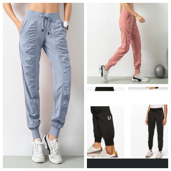 Women Pleated Skinny UU-3393 Fitness Pants Ankle Length Yoga Pants Outdoor Running Pants