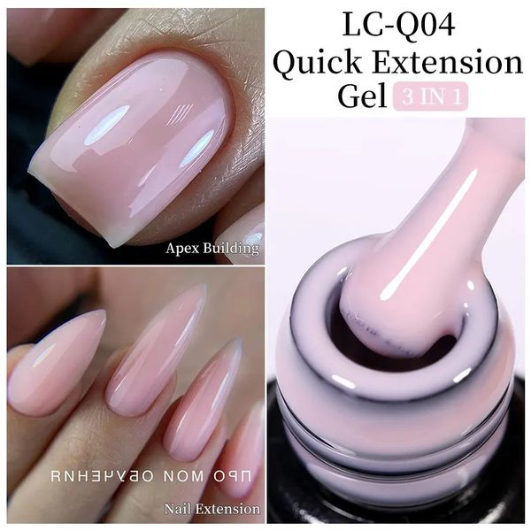 LILYCUTE 7ml Quick Gel Nail Polish Pink Milky White For French Nails Art Manicure Construction Rubber Base Varnish 241230