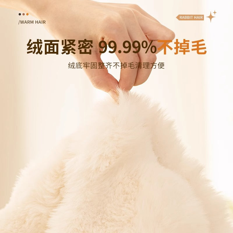 Girl&#039;s bedroom bedside cream wind 2024 new room living room thick plush solid color floor mat