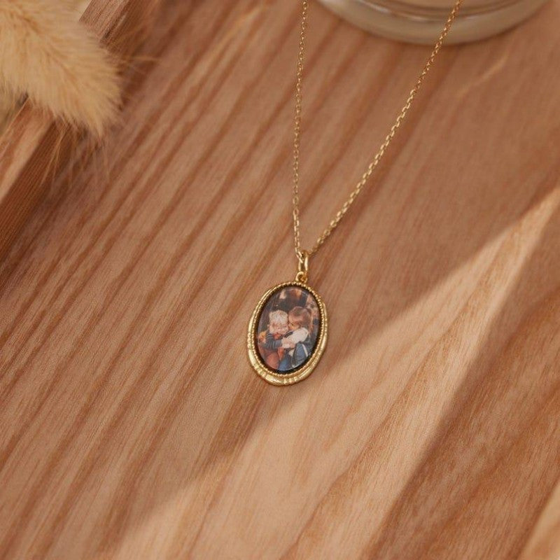 TEMU Personalised Photo Necklace, Custom Picture Necklace, Mothers Necklace, Memorial Gift, Anniversary Gift, Mothers Day Gift, Gift For Her