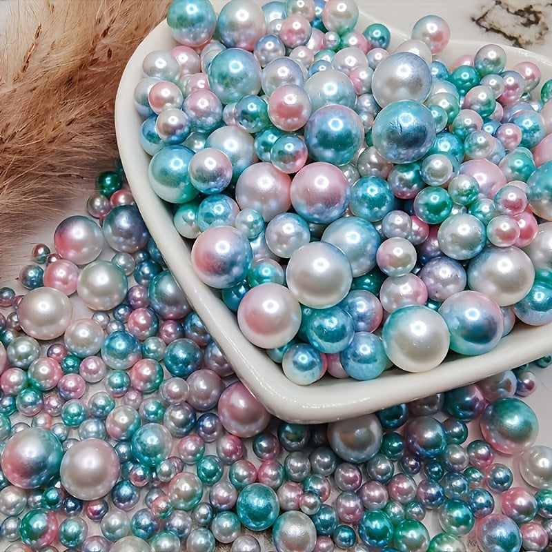 TEMU 1500pcs, Vase Filler Pearls, Vase Makeup Beads No Hole Gloss Pearl Beads Mixed Sizes Round Pearls For Vase Home Party Wedding Home Decor, 3-10mm