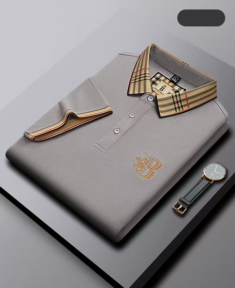 Men&#039;s Polos Summer Casual Solid Color Polo Shirt Slim Fit Lapel Short Sleeve Top Versatile Collar For A Slimmer Silhouette size M-4XL