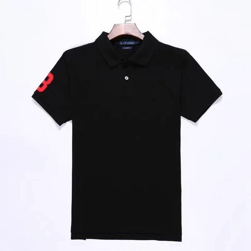 Wholesale 2253 Summer New Polos Shirts European and American Men&#039;s Short Sleeves CasualColorblock Cotton Large Size Embroidered Fashion T-Shirt