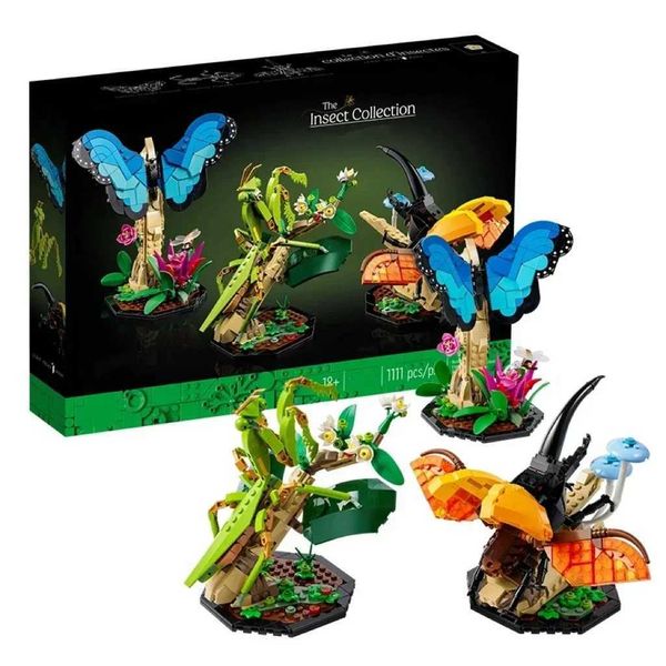 Blocks Blocks Miniso 1111 creative items 21342 insect collection animal models butterfly beetles building blocks DIY childrens puzzle toys g