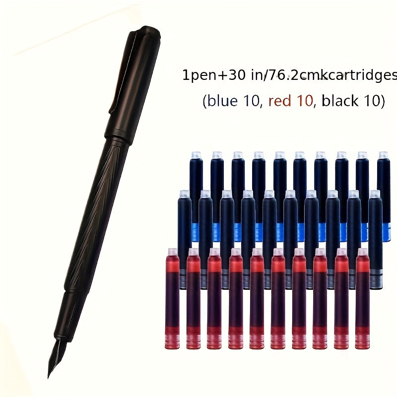 TEMU 31pcs High Quality Fountain Pen Titanium Nib Office Supplies Writing Ink Pens