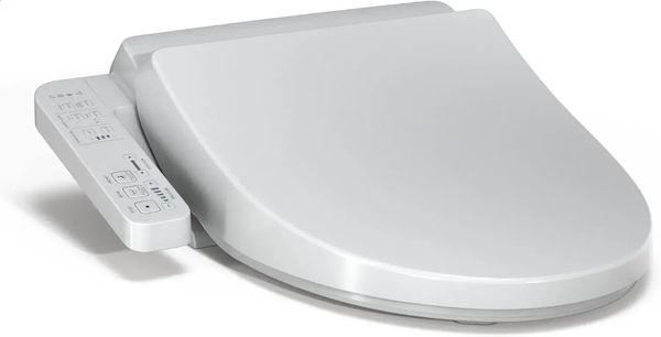 Electronic Bidet Toilet Seat with Heated and SoftClose Lid Elongated Cotton White toilet seat covertoilet warmer 241210