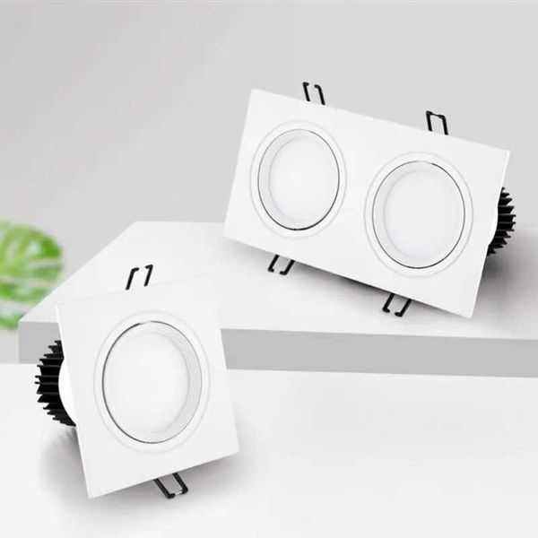 Embedded dual LED dimmable tube light COB 7w 12w 15w 30w spotlight decoration room pendant light AC 220V LED panel light hotel room CL240903