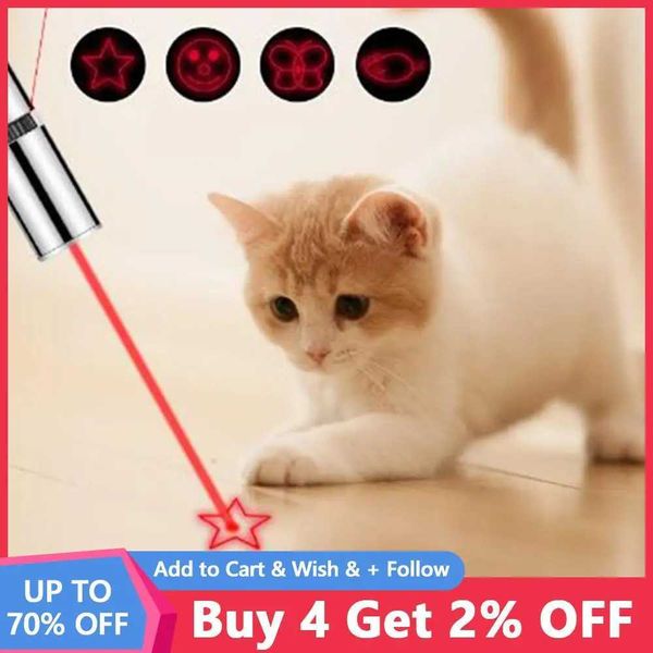 Cat Toy 3 in 1 USB Rechargeable Funny Cat Chaser Toys Mini Flashlight LED Pen Light Cat Pointers 4mW Dropshipping Leveling light B240801