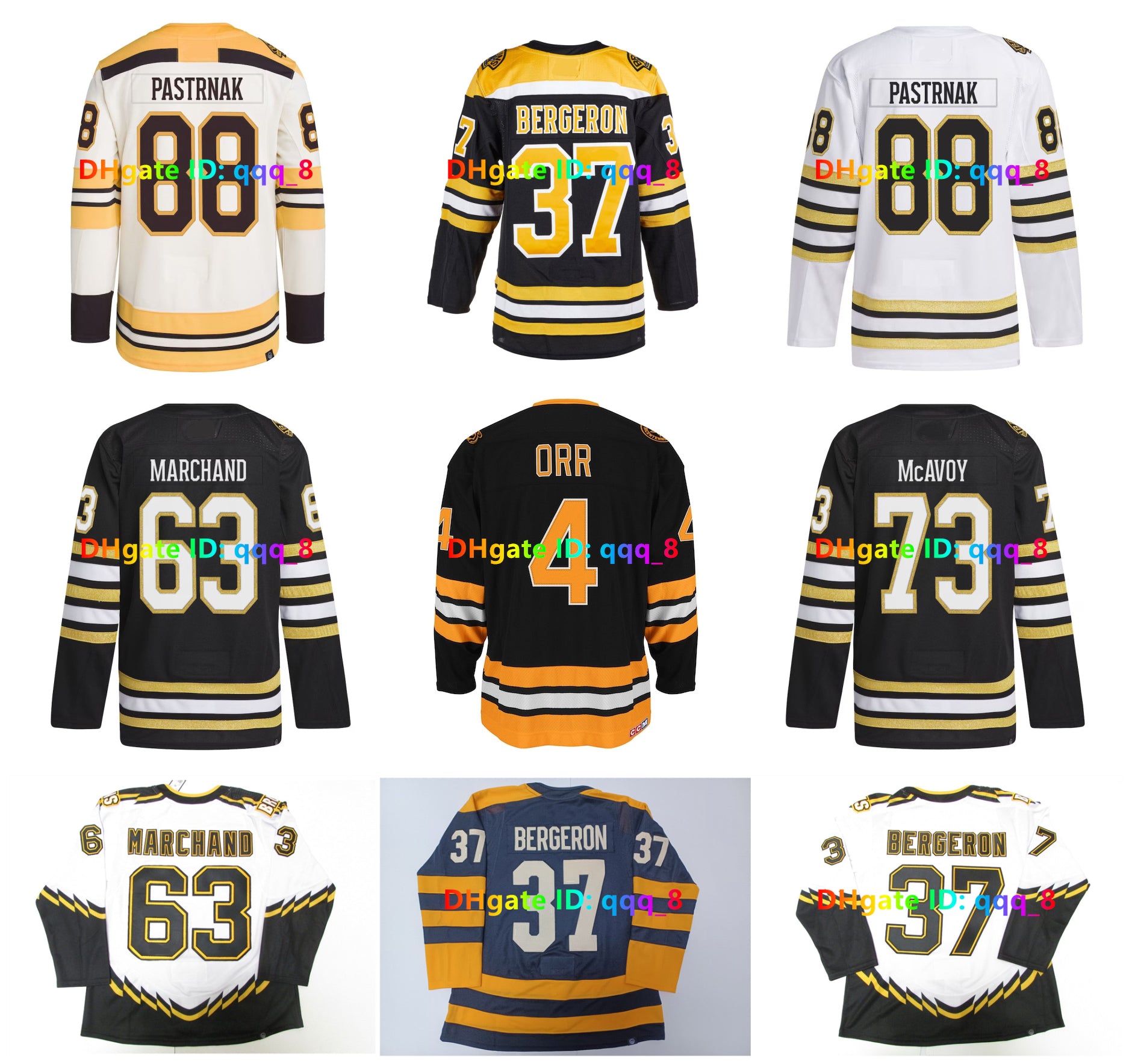 David Pastrnak Brad Marchand 100th Anniversary CCM Bruins Hockey Jersey Frederic Swayman Jake DeBrusk Charlie McAvoy Hampus Lindholm Linus Ullmark S
