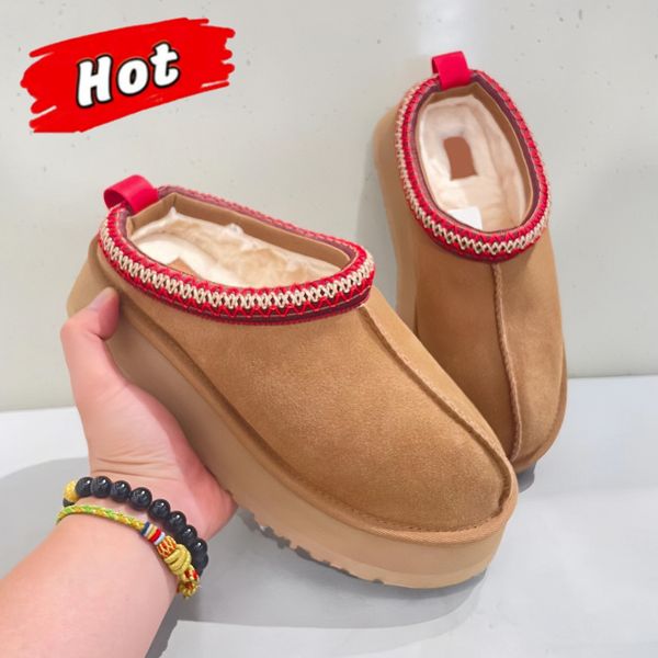 New Tasman Slippers mens Tazz Suede Shearling Fur slides Australia Classic ultra mini platform snow boots sheepskin mules sandals winter wom