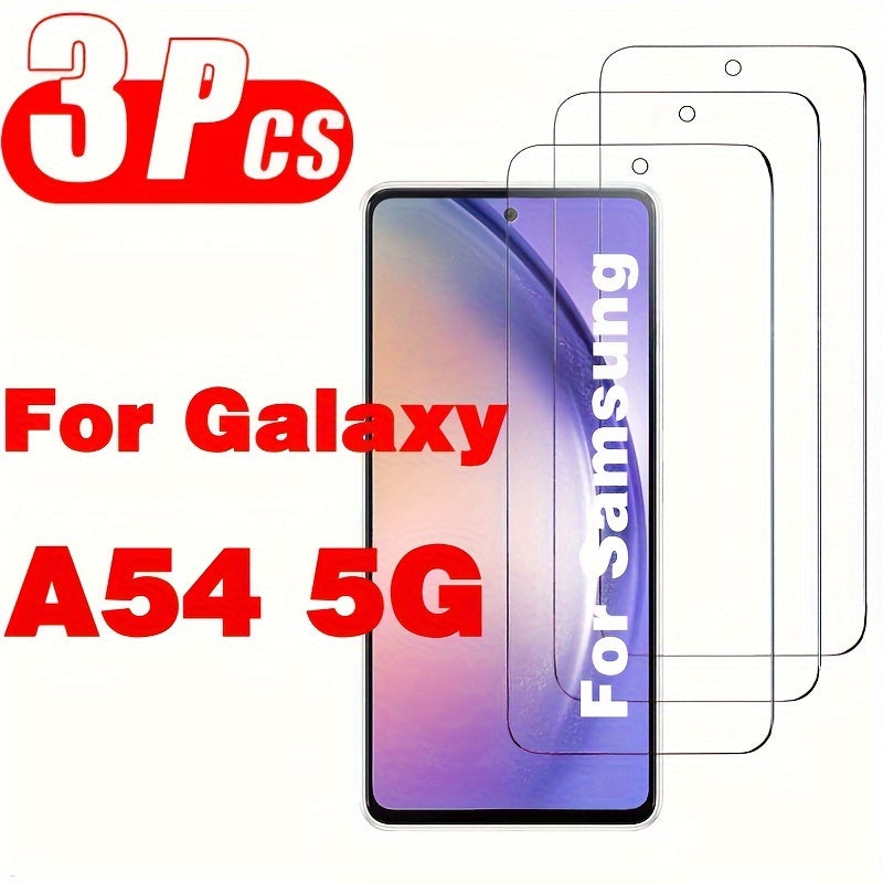 TEMU 3pcs Screen Protector Glass For For Galaxy A54 5g A54 5g Tempered Glass Film