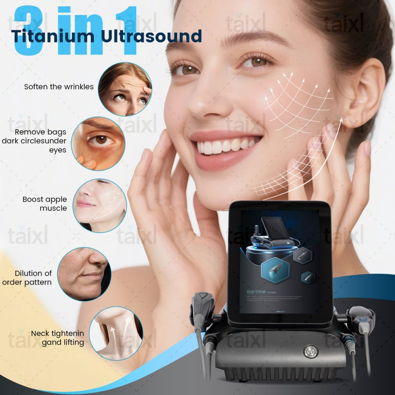 Titanium Ultrasound 3 in 1 Enhance Cell Vitality And Cell Metabolism Anti-Aging Beauty Instrument Suitable For Spa