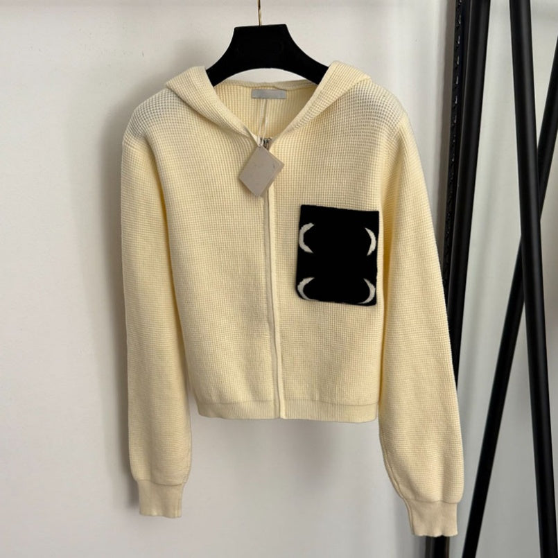 Women Hooded Knitwear Autumn Winter Knits Coat Workout Casual Style Outerwear Long Sleeve Knitted Coats