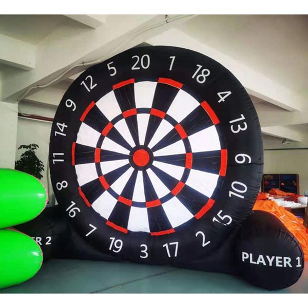 Free ship to door outdoor sport games inflatable soccer dart boardoxford cloth single side inflatables shoot ball boards game