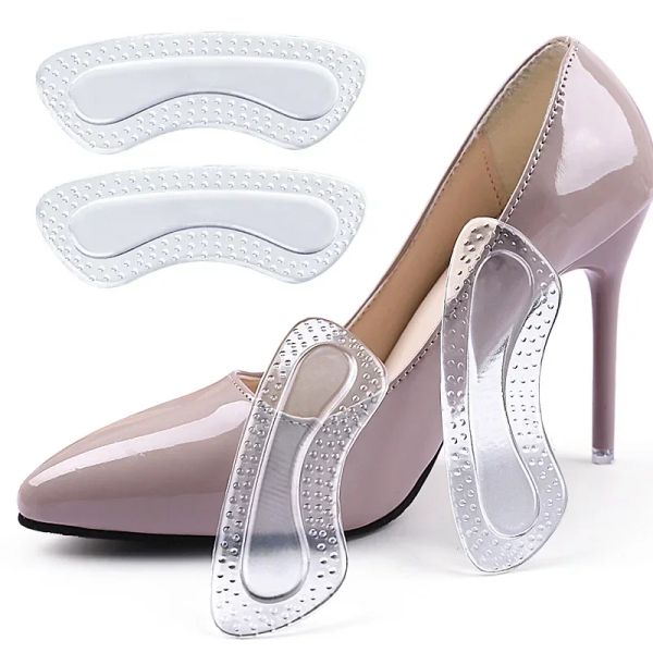 1 Pair GEL Silicone Heel Protectors Women Shoes Insole Foot Care Non Slip Shoe Pads for High Heels Heel Sticker Shoe Accessories