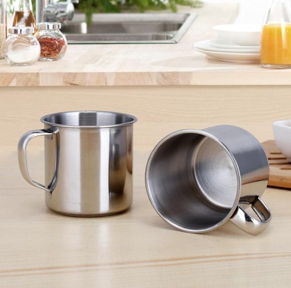 250Ml Stainless Steel Coffee Tea Mug Cup Camping Travel Diameter 7cm Beer Milk Espresso Insulated Shatterproof Children Cup SN4929