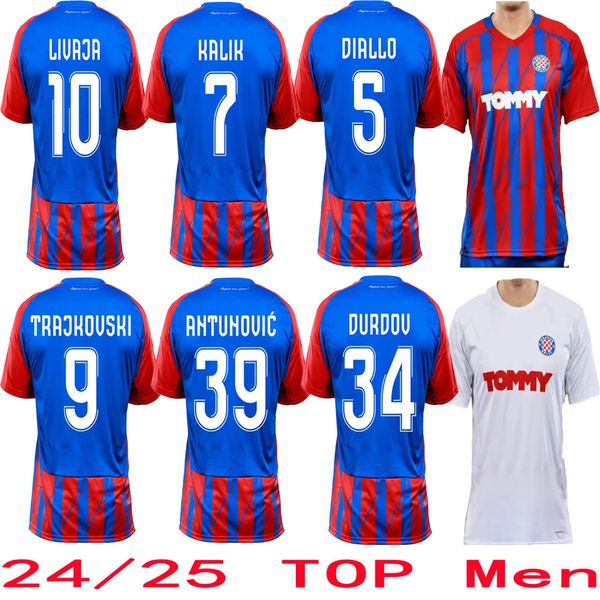 24 25 Hajduk Split soccer jersey home white away 2024 2025 Simic LIVAJA EDUOK BLUK Vuskovic football shirts adult men size s-xxl