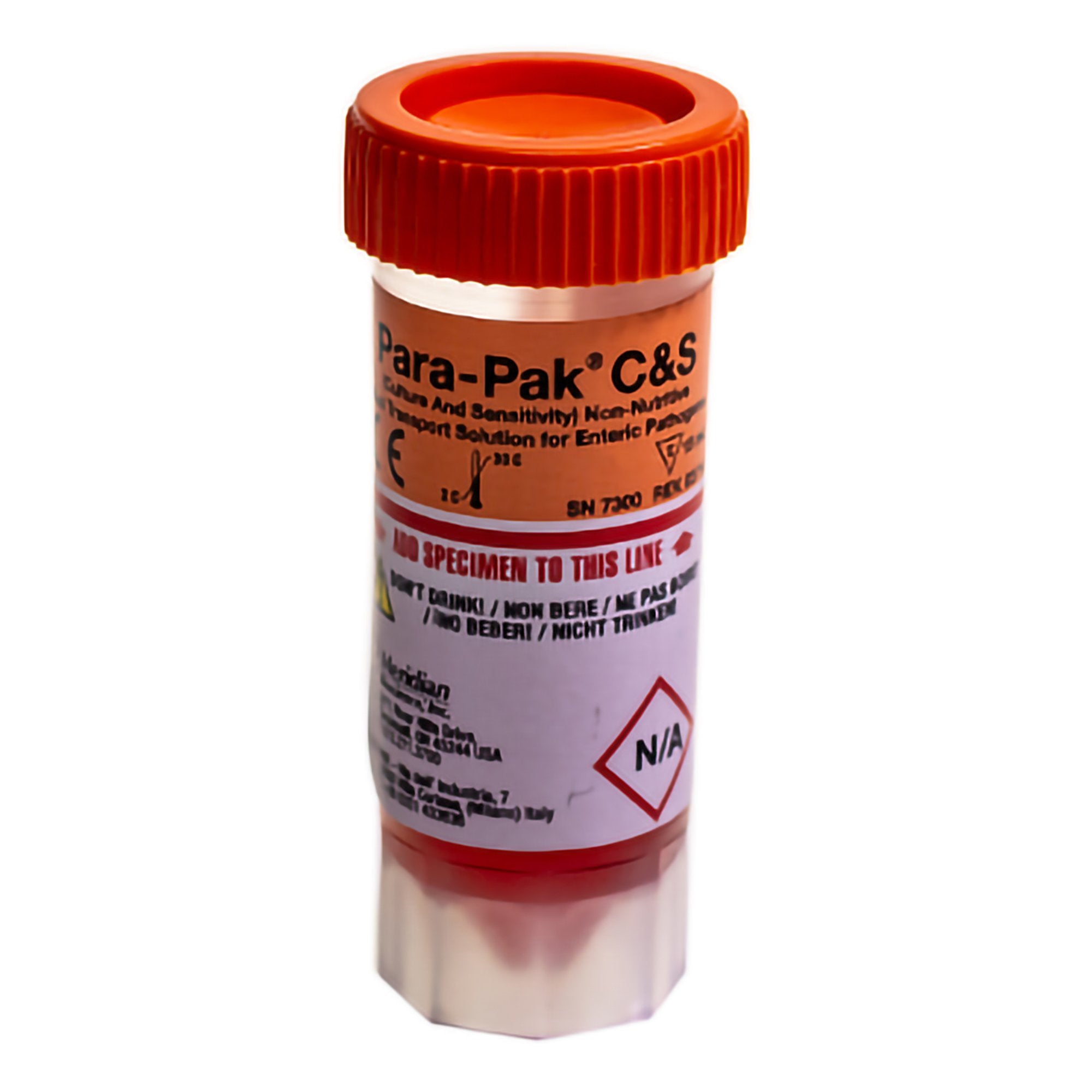 Para-Pak Single-Vial C and S Stool Specimen Container, Case of 6
