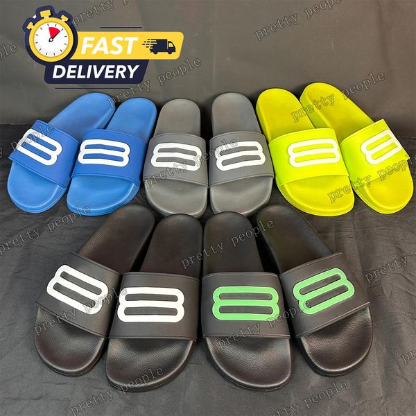 Luxury Sandals Famous Designer Women Men Slippers Rubber Slides Sandal Black Floral Canvas Blue Flowers Slide Strawberry Print Stripe Slide