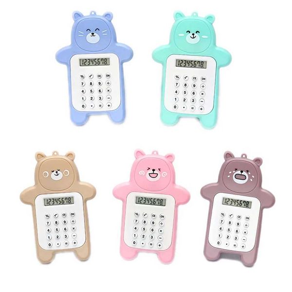 Portable mini calculator pocket size Kawaii cartoon ultra-thin button cute calculator school supplies childrens 8-digit monitor M240831