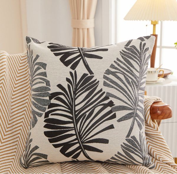 45x45cm Yellow Decorative Pillowcase Flower Leaf Plant Yellow Throw Pillow Case Polyester Geometric Printing Cushion Cover