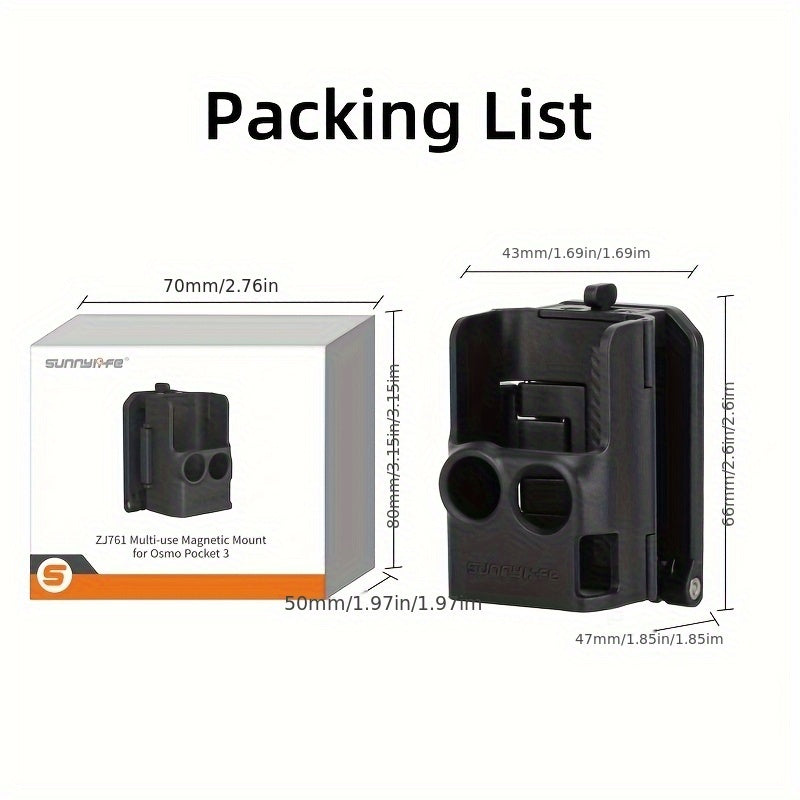 TEMU Magnetic Multi-functional Table Mount For Pocket 3, Strong Holder For Cycling, & Tabletop Action - Secure Pad Design (camera Not Included)