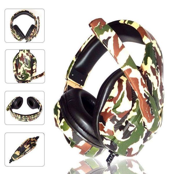 Game Headset PS4 Handle PUBG Gaming Camouflage Pattern headphones with Mute Switch Microphone