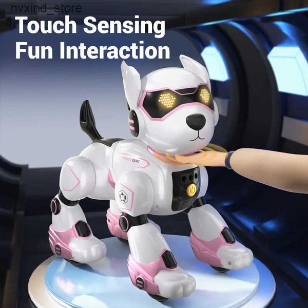 Electronics Robots FYZS New Intelligent Stunt Robot Dog Touch Sensing Fun Children Electronic Pet Early Education Interactive Sing Dance Toy