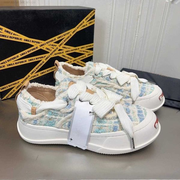 Designer 2025Shoes Canvas Smilerepublic Platform Smile Republic Chunk Sneakers Women Tassels Trainer Stars Loves Thick Underwear