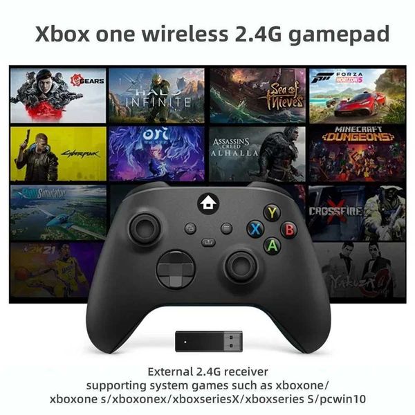 Black wukong 2.4G wireless gaming board for Xbox One six axis vibration with Turbo game controller and receiver suitable for PC-Xbox One S M
