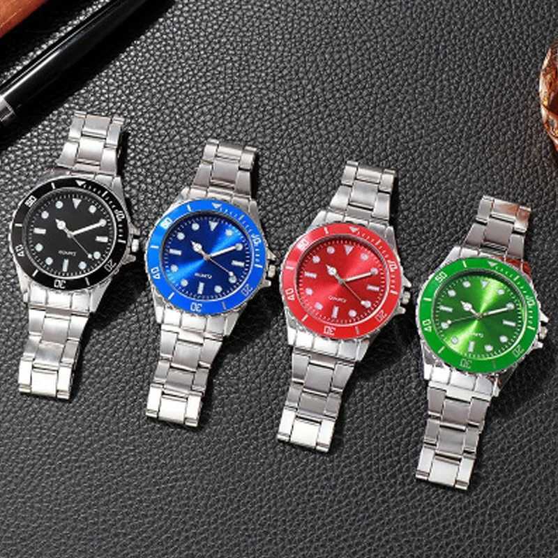 New 43mm Case Men Watch Stainless Steel Reloj Hombre Fashion Analog Quartz Mens Watches Casual Male Clock Drop ShippingX240920