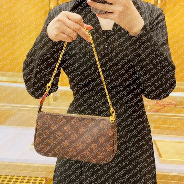 Designer Bag Women Crossbody Shoulder Bags Chain Wallet Easy Pouch On Strap Purse Embossed Letters Old Flower Handbags Floral Lady Embroider