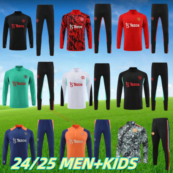 2024 2025 RASHFORD Manchestee Kids Football Tracksuit 24 25 Men Soccer Training wear kit Chandal Entrenamiento Survetement united Tuta Calci
